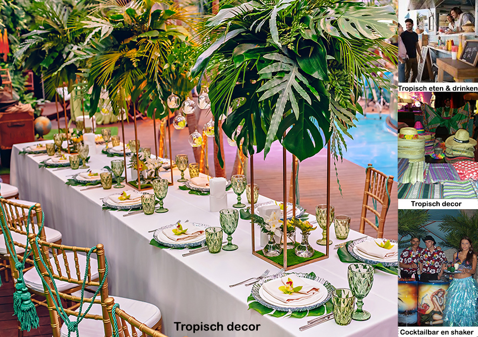 Tropische themafeest op eigen locatie